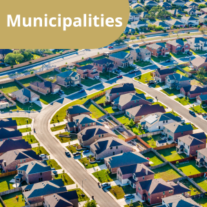 Permits-Municipalities Image showing a suburb from above with link to Municipalities page